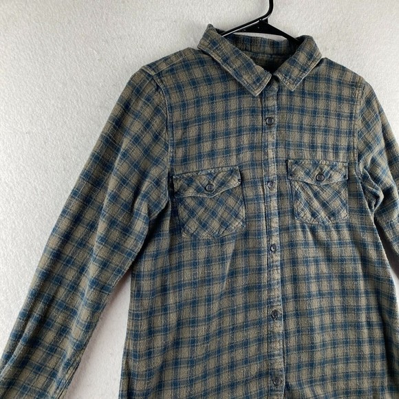 Oneill Button-Up Shirt Mens M Medium Multicolor Flannel Plaid Long Sleeve Pocket - Picture 4 of 16